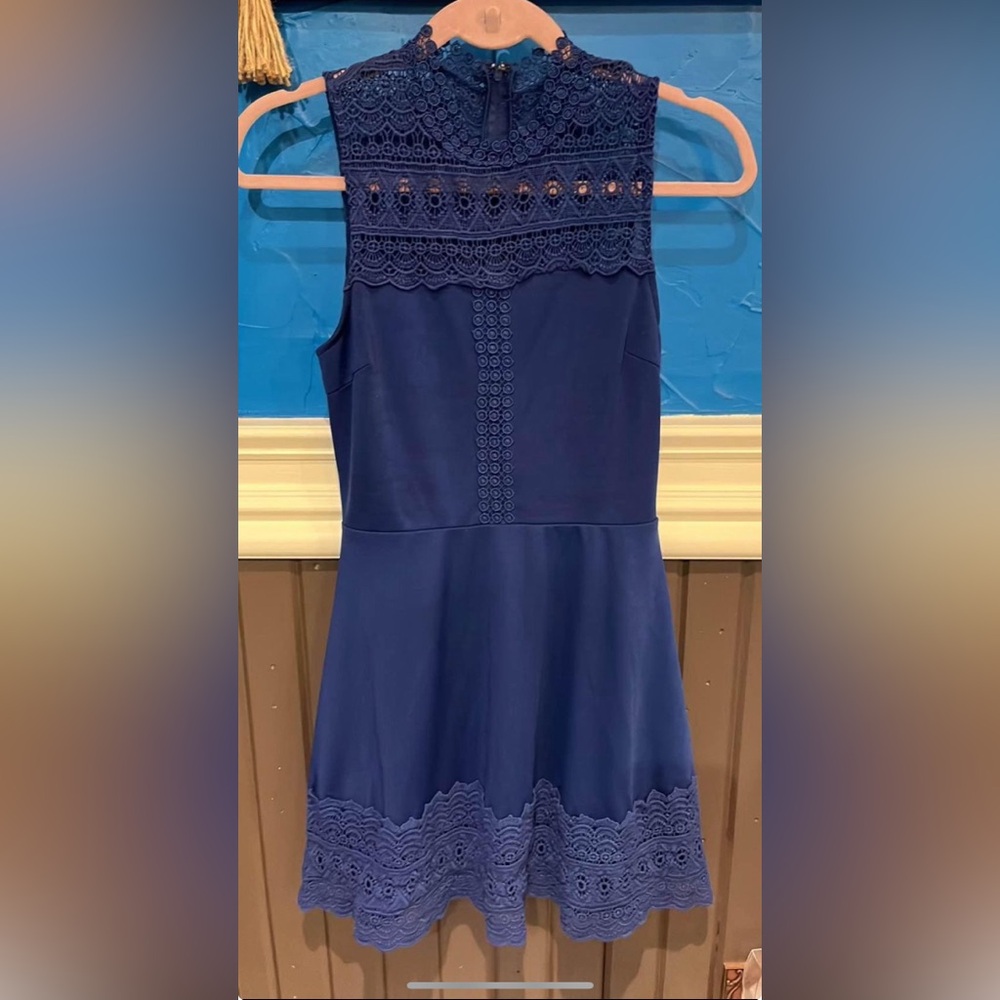 Francesca ‘Kady’ Royal Blue Dress XS Lace Trim - Picture 5 of 8